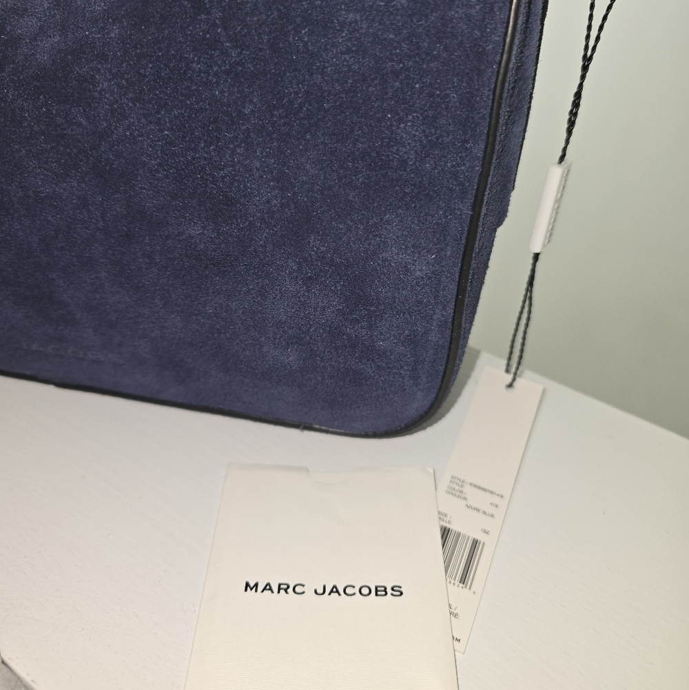Authentic, New Marc Jacobs Navy Suede Handbag - Picture 12 of 13